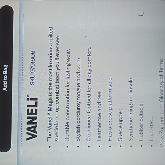 Vaneli Mage combat boots. - Picture 4 of 7